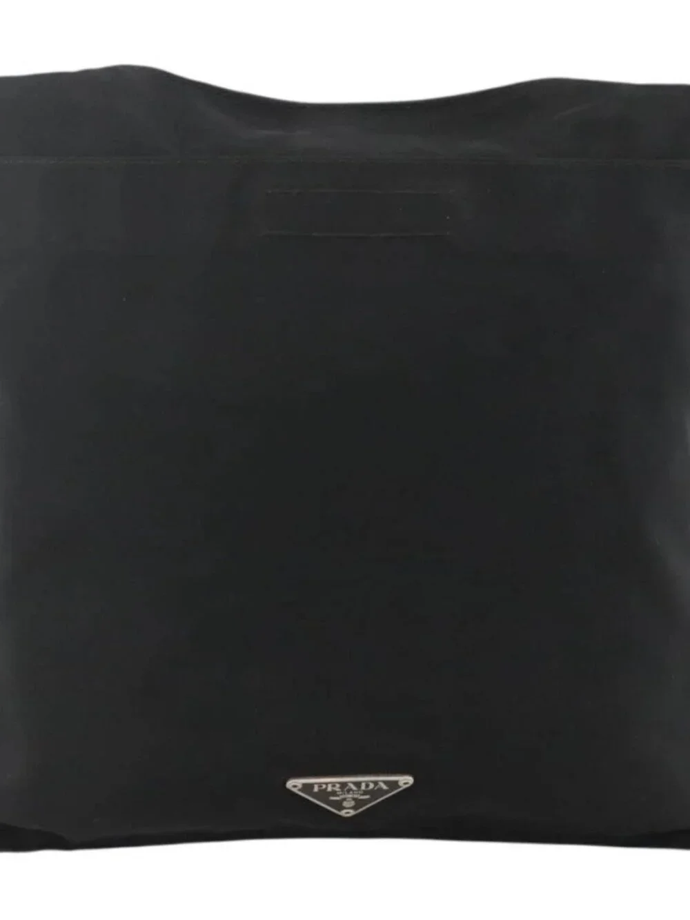 PRADA Shoulder Bag Nylon Black Silver Auth 175183